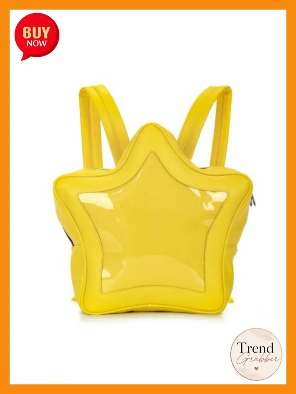 Star Ita Backpack Kawaii Y2K Cute PU Leather with Pin Display